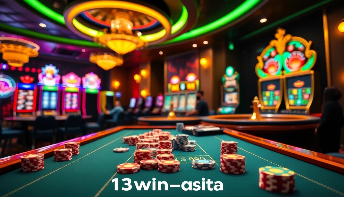 Experience thrilling games at 13win-asia.com with professional poker action and vibrant casino elements.