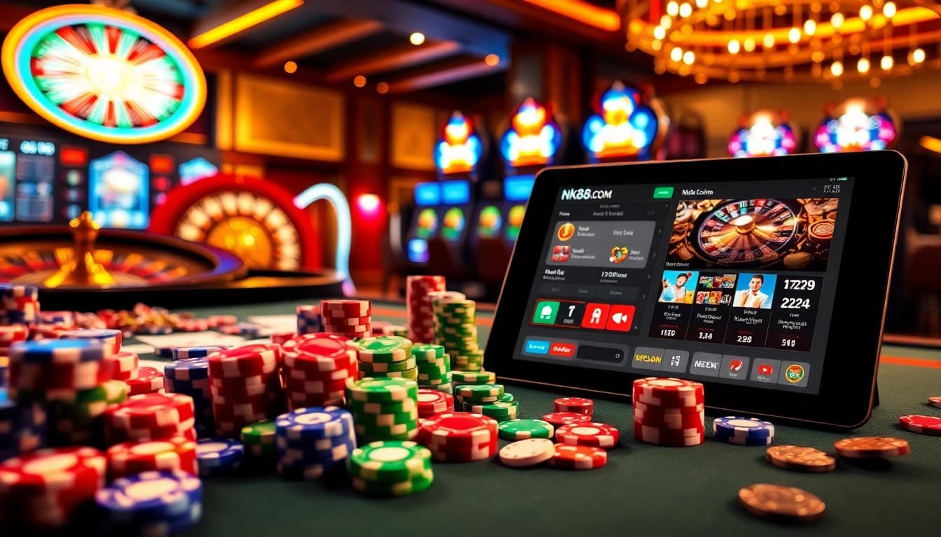 Experience thrilling casino action at nk88.com with vibrant gaming tables and exciting gameplay.