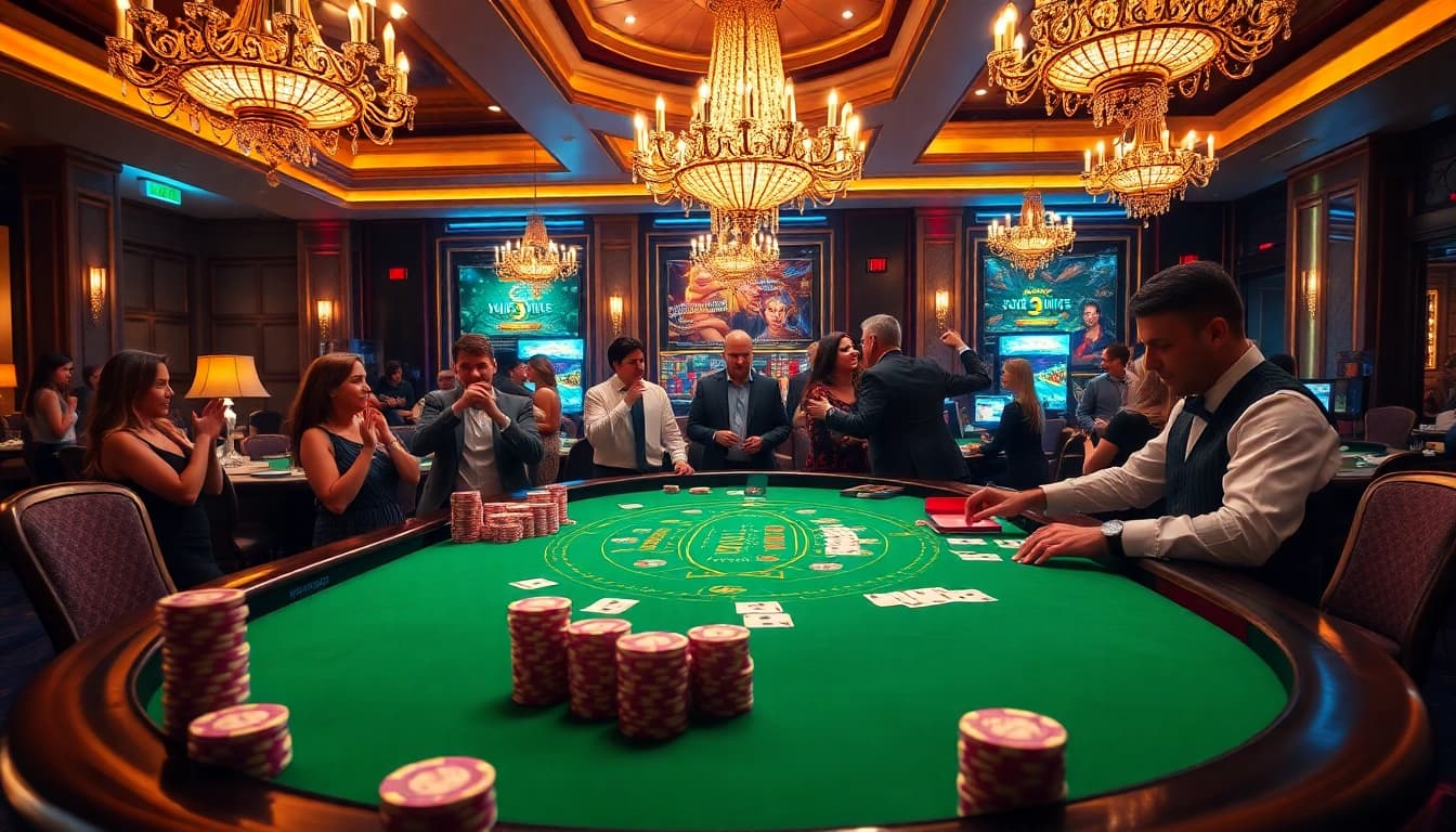 Experience the thrill of gambling with visual excitement at http://23win1.de.com/, featuring energetic players and vibrant casino elements.
