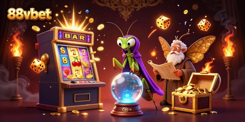 Enjoy vibrant gameplay with 88vbet, featuring a fortune teller and rich casino elements.