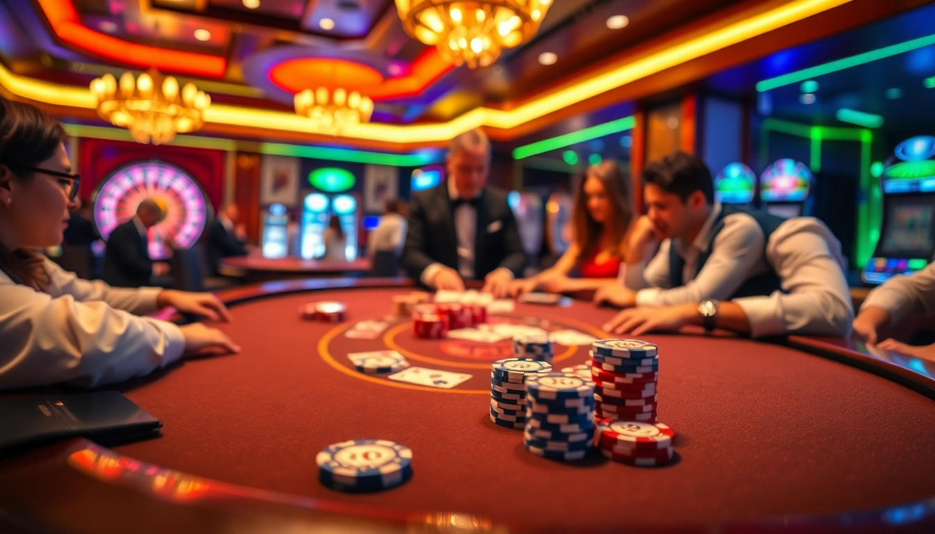 Experience the thrill of high-stakes poker at https://lu88bb.com/ with vibrant casino visuals.