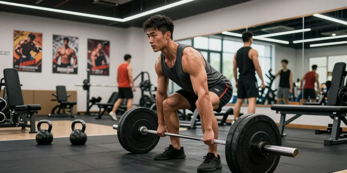 Prime Pharma Steroiden training with bodybuilder deadlifting in a modern gym