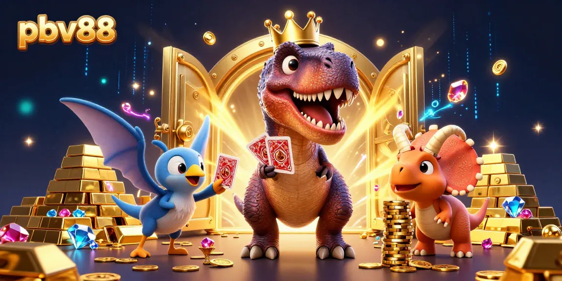 Experience thrilling adventures in casino games with pbv88, featuring characters in a vibrant setting.