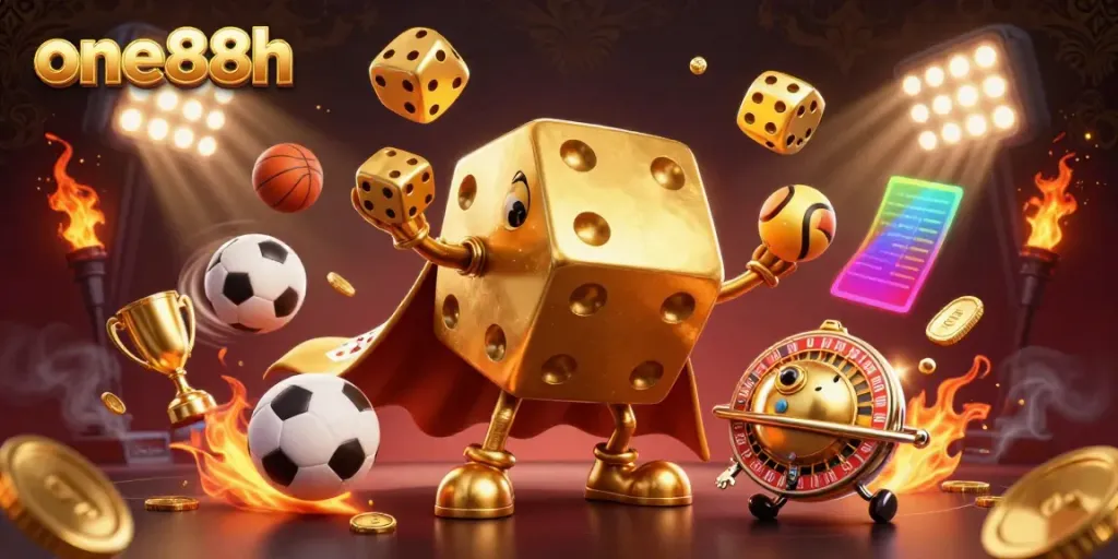 Experience the thrill of winning with one88h's dynamic casino games, featuring striking characters and sports elements.