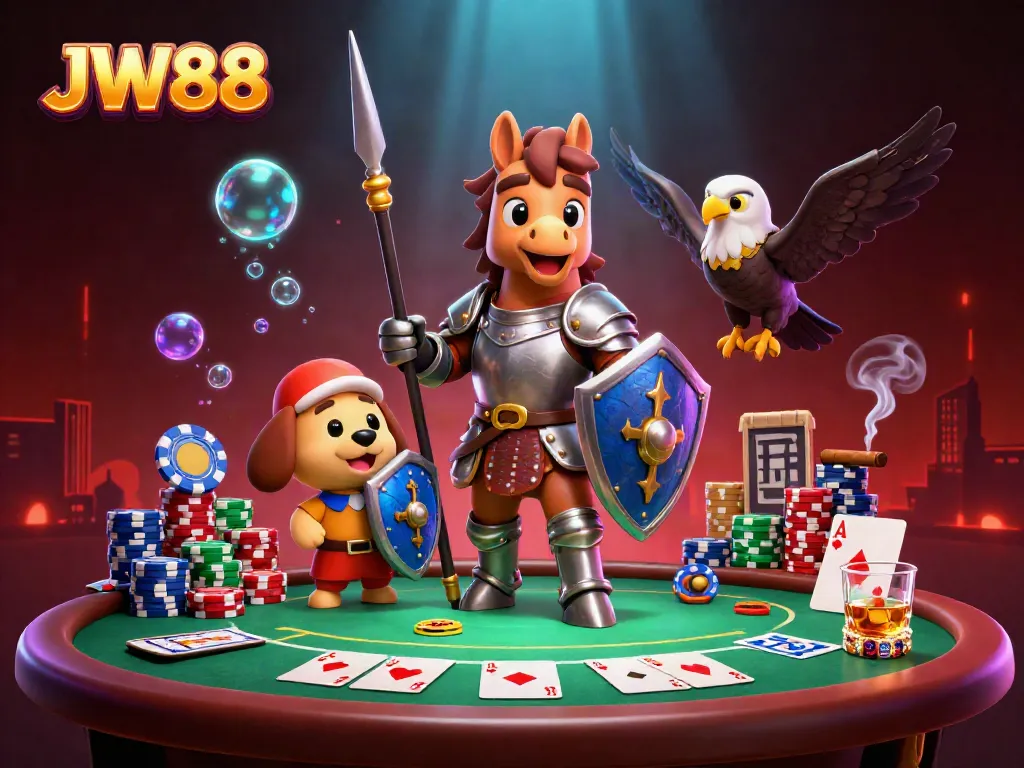 Engage with exciting poker action at JW88 featuring knights and a fun atmosphere.