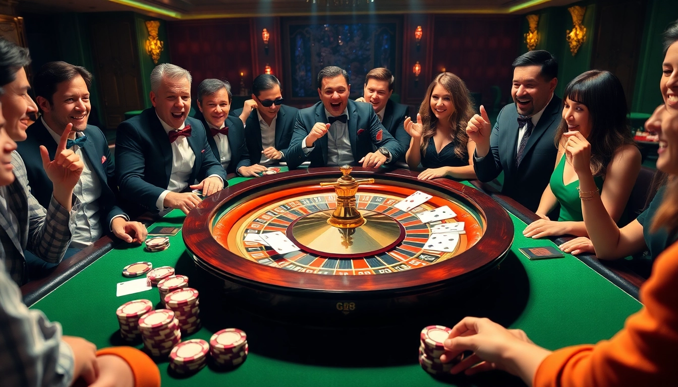 Experience thrilling casino action at GG88 with vibrant poker chips and a roulette wheel.