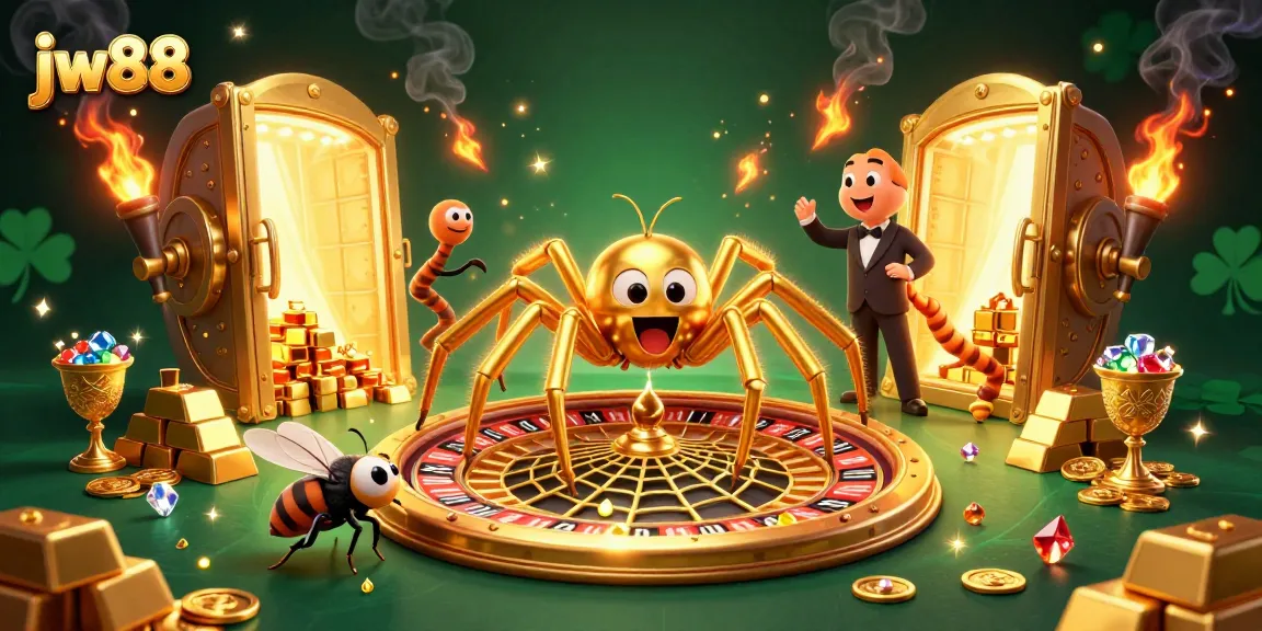 Engage in thrilling bets at jw88 with a vibrant 3D illustration of a casino-inspired scene.