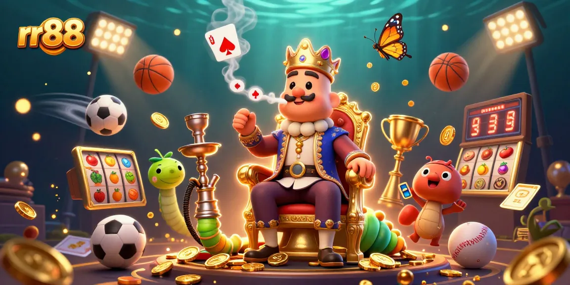 rr88 offers dynamic sports betting experiences with vibrant casino elements in a captivating scene