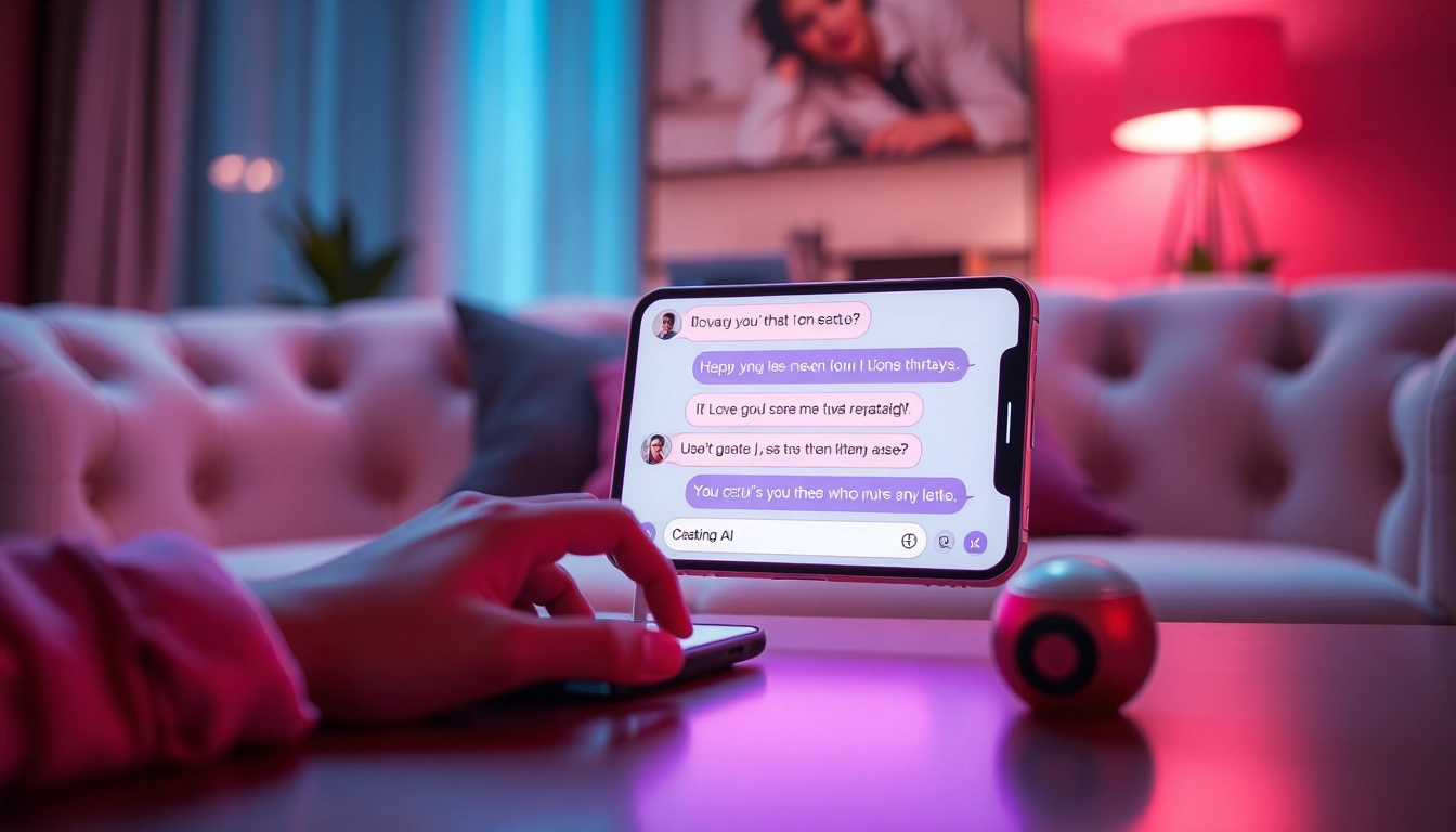 Sexting AI chat interaction on a smartphone screen with playful conversations.