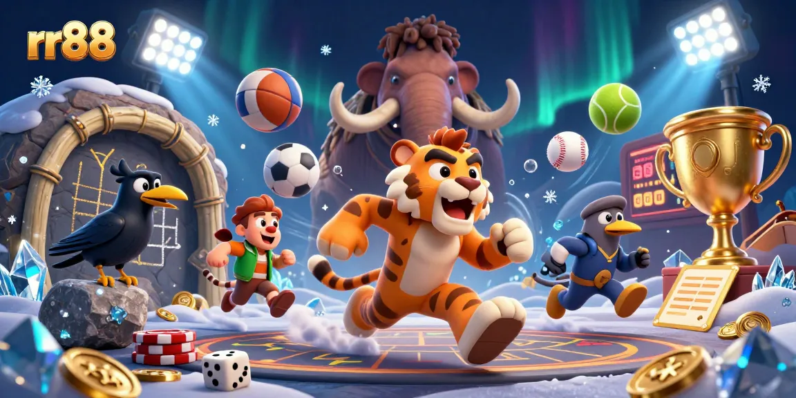 Experience thrilling gameplay at rr88 with caveman duo in a dynamic casino scene.