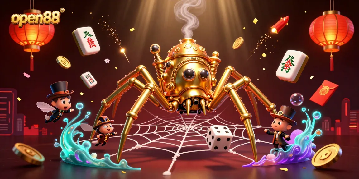Experience thrilling gameplay at open88 with a vibrant steampunk casino scene filled with lucky elements.