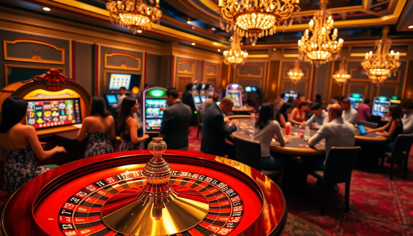 Engage in thrilling game strategies at https://oxbet7.com/ with our vibrant casino scene showcasing roulette and slot machines.