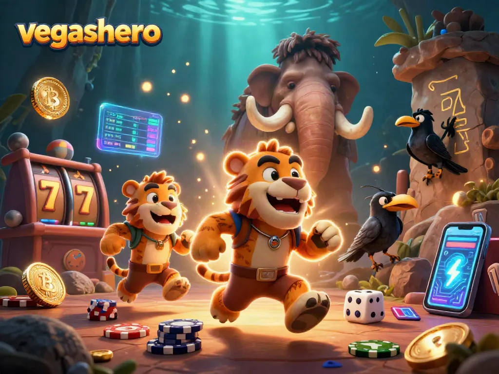 Experience thrilling action at vegashero casino with colorful 3D characters and dynamic gaming elements.