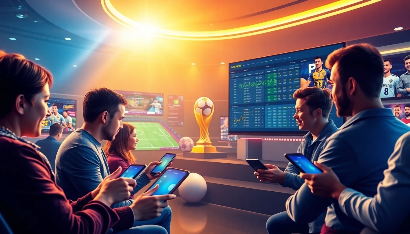 Top 10 nhà cái uy tín highlighted in a dynamic online betting platform scene showcasing diverse users.