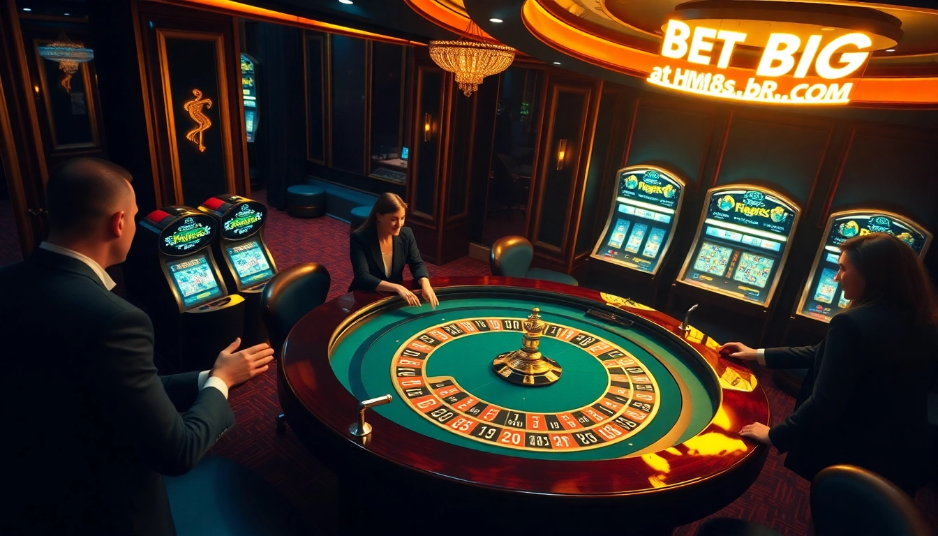 Experience thrilling gameplay at https://mm88a.br.com/ with vibrant casino tables and poker chips.