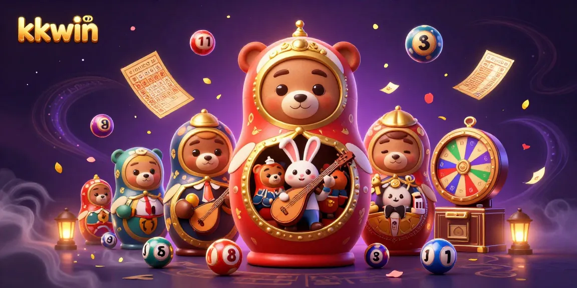 Explore the exciting games at kkwin with vibrant casino elements in a captivating illustration.