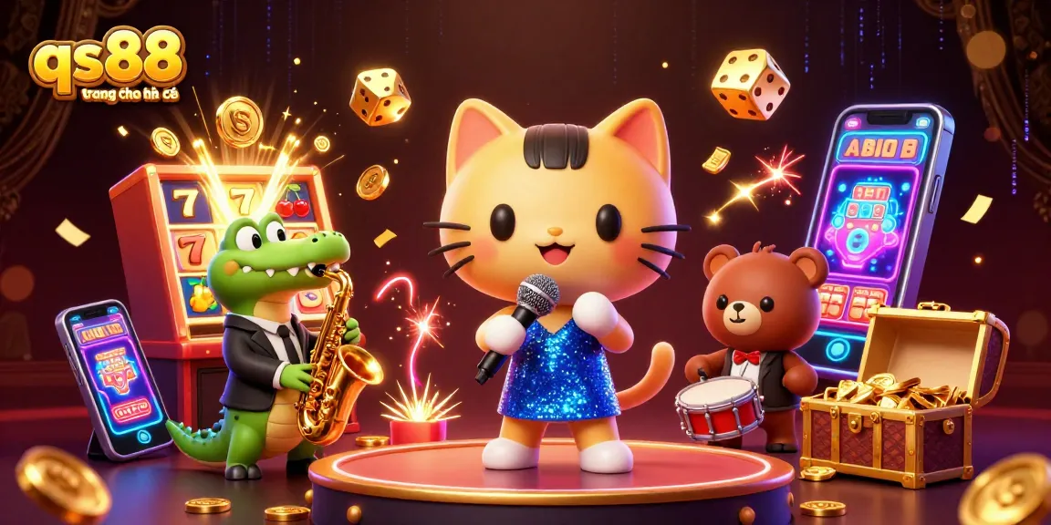 Experience exciting winnings at qs88 trang chủ chính thức with vibrant casino elements and action-packed characters.