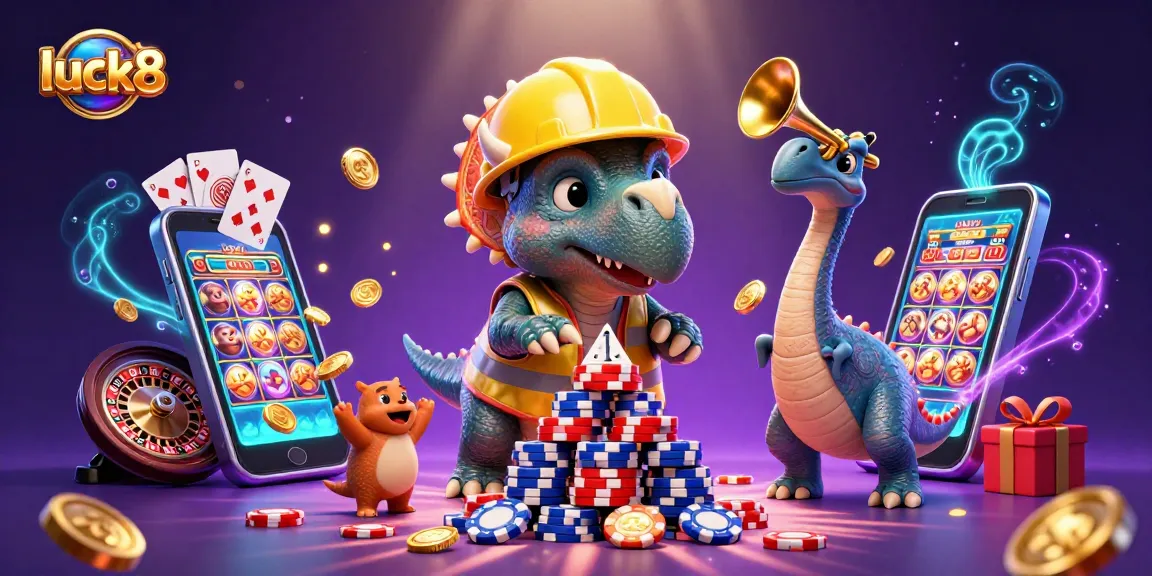Experience thrilling gameplay at luck8 with vibrant casino creatures celebrating wins.