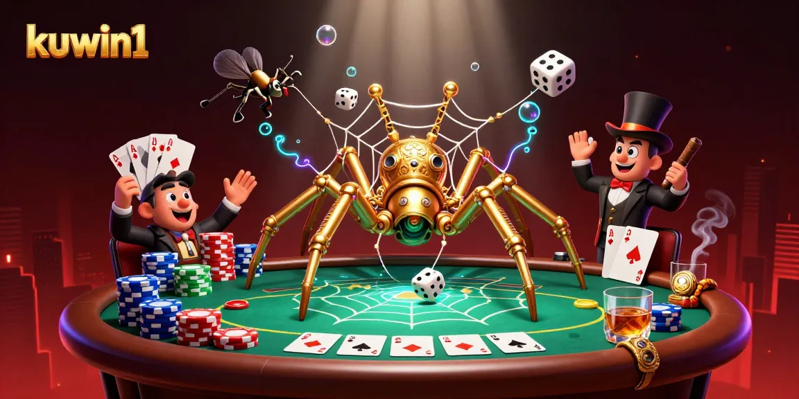 kuwin1 captures a thrilling poker scene with a steampunk aesthetic and lively characters.