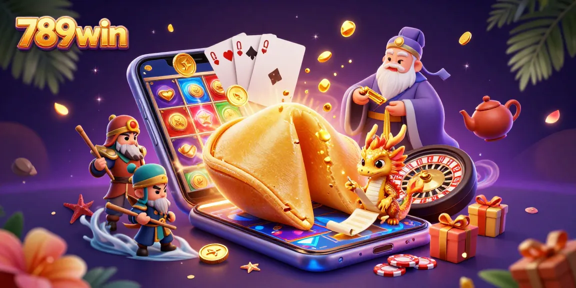 Experience the thrill of 789win with vibrant characters and dynamic gaming elements in a captivating illustration.